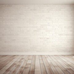 empty room  Brick wall with wood floor