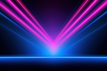 Fototapeta premium Party Pulse Abstract Neon Waves Fantastic Fusion Neon Lightscape,Neon Dance Floor Background