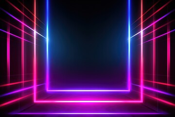 Party Pulse Abstract Neon Waves Fantastic Fusion Neon Lightscape,Neon Dance Floor Background