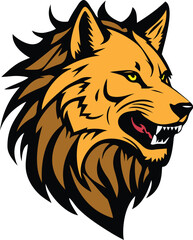  lion head logo, lion logo, lion head illustration, orange lion logo, mascot logo