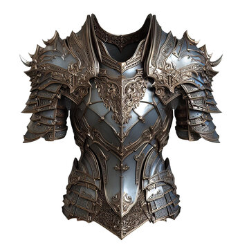 Medieval armor 3d isolated on transparent background