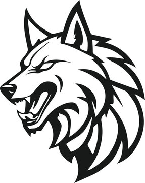 wolf logo line art, wolf head logo, wolf head t shirt design, wolf logo line art