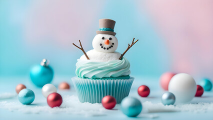 Snowman Cupcake 