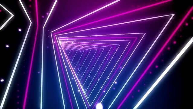 vj animation looped animated abstract background of colorful geometric shapes and lines