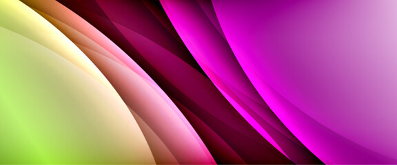 Dynamic flowing waves on gradient color background. Vector illustration For Wallpaper, Banner, Background, Card, Book Illustration, landing page