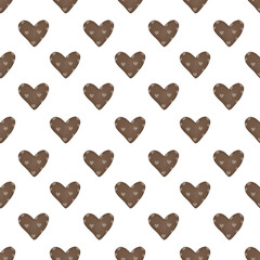 Hearts seamless pattern background