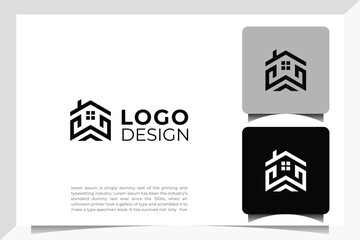 Initial letter W home house logo design. Vector illustration of home shaped for company
