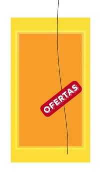 ofertas aviso para redes fondo amarillo