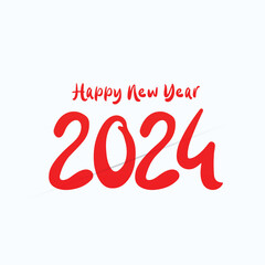 Happy New Year 2024 vector template design.