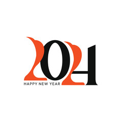 Happy New Year 2024 vector template design.