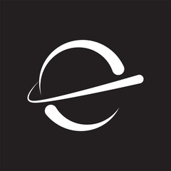 S planet circle logo icon design.