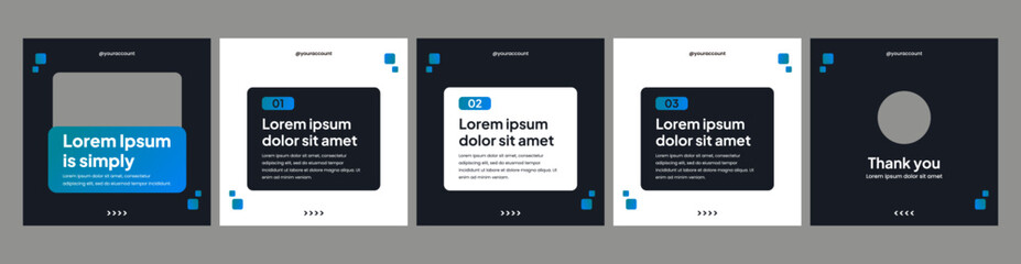 editable carousel slide template for social media posts