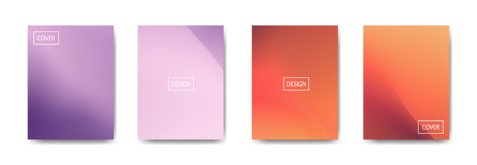 set of abstract background with beautiful gradation color, colorful background for poster flyer banner backdrop.vertical banner.cool fluid background vector illustration