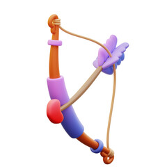 3d illustration of love arrow