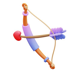 3d illustration of love arrow