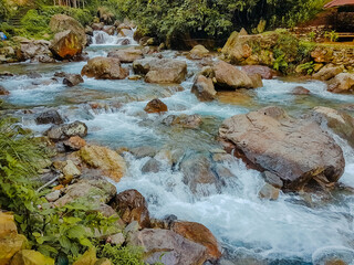 stunning views of the rapid flow of clear cold water