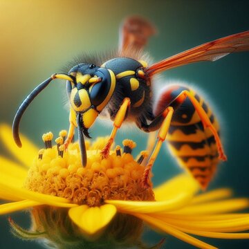 A realistic picture of a wasp