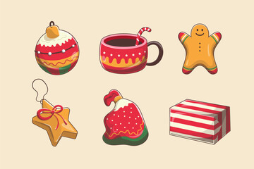Set Collection of Christmas Element