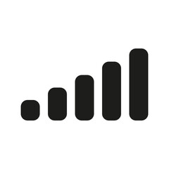 Signal icon vector, mobile phone signal icon vector in flat trendy style illustration isolated on white background.