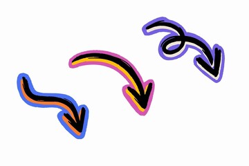 Arrows set icon, Arrows vector illustration, Colorful cute arrow vector design 