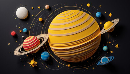 A Paper Model of the Solar System