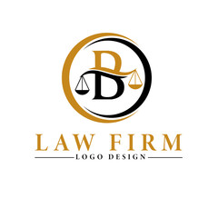 B Letter Law firm logo design.