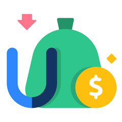 Dollar flat icon