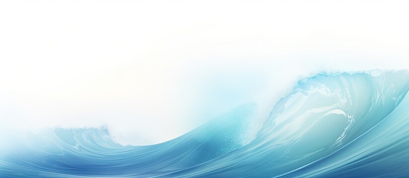 Beautiful ocean wave breaking in a tropical summer design template.
