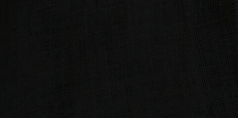 Black burlap jute hessian texture as background