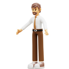 3D Business Man Presentation