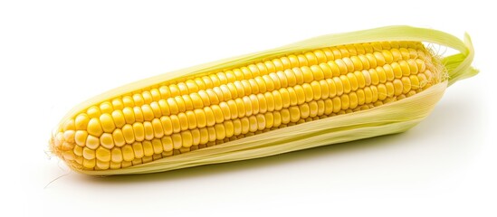 White background, isolated corn.