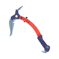 Piolet Ice Axe Tool as Climbing Equipment Vector Illustration