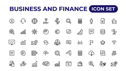 Business and finance icon set. Business and corporation vector icon.Money, investment, teamwork, meeting, partnership, meeting, work success.