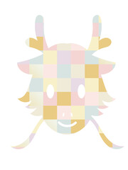 モザイク柄の龍