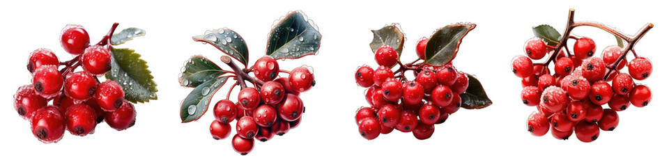 Frosted Berry Branch Hyperrealistic Highly Detailed Isolated On Transparent Background Png File - obrazy, fototapety, plakaty