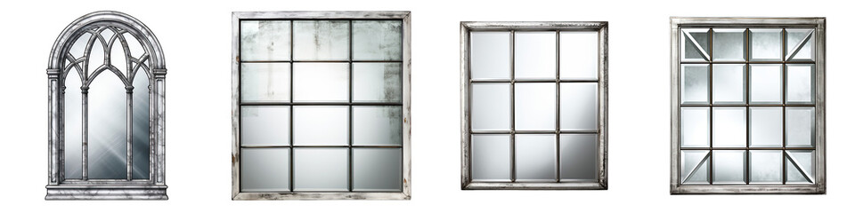 Frosted Windowpane Mirror Hyperrealistic Highly Detailed Isolated On Transparent Background Png File