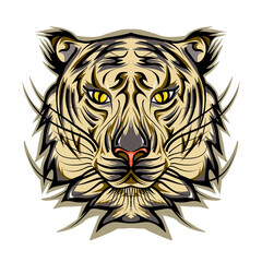 Tribal tiger head mascot sticker illustration. Perfect for tattoos, stickers, hats, clothes, logos, icons