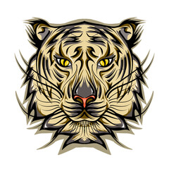 Tribal tiger head mascot sticker illustration. Perfect for tattoos, stickers, hats, clothes, logos, icons