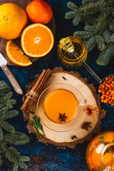 Sea buckthorn tea with spices