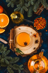 Sea buckthorn tea with spices