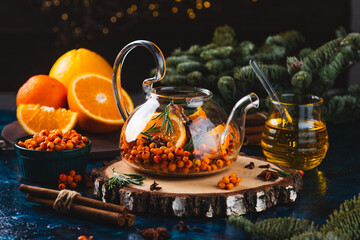 Sea buckthorn tea with spices