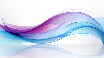 Obraz premium Abstract background with blue and purple wavy lines. Vector illustration. 