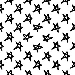 Seamless star pattern for printing and design