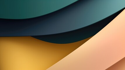 The abstract background of metal texture with empty space in forest green, blush pink, buttercup yellow, and navy blue colors. 3D illustration of exuberant. generative AI - obrazy, fototapety, plakaty
