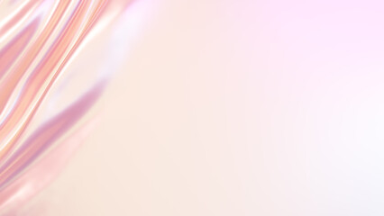 Naklejka premium 布のように波うつ背景素材。コピースペース。3D（横長）