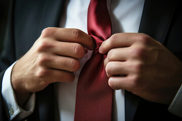 Businessman success jacket hand suit closeup manager tie shirt business person men formal male