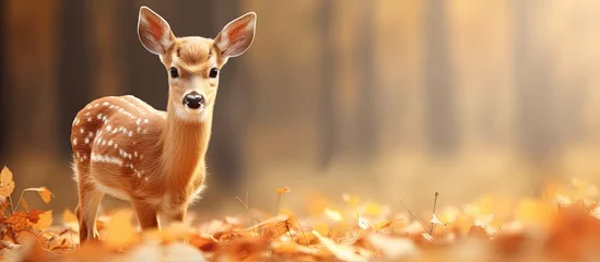 Raamstickers Cute small roe deer © AkuAku