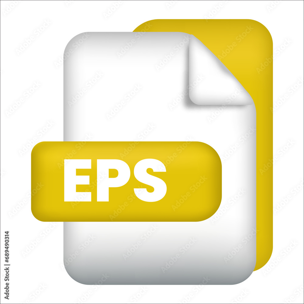  eps file format icon. eps file format 3d render icon with transparent background. eps file format do