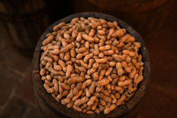 peanuts in a barrel