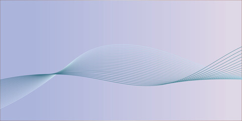 wave background.  wave design in blue background .Abstract blue smooth wave on a white background. Dynamic sound wave. Design element. Vector illustration.